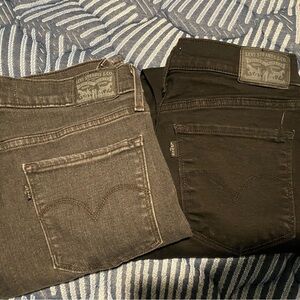 Levi's Women's 311 Black and Gray Skinny Jeans